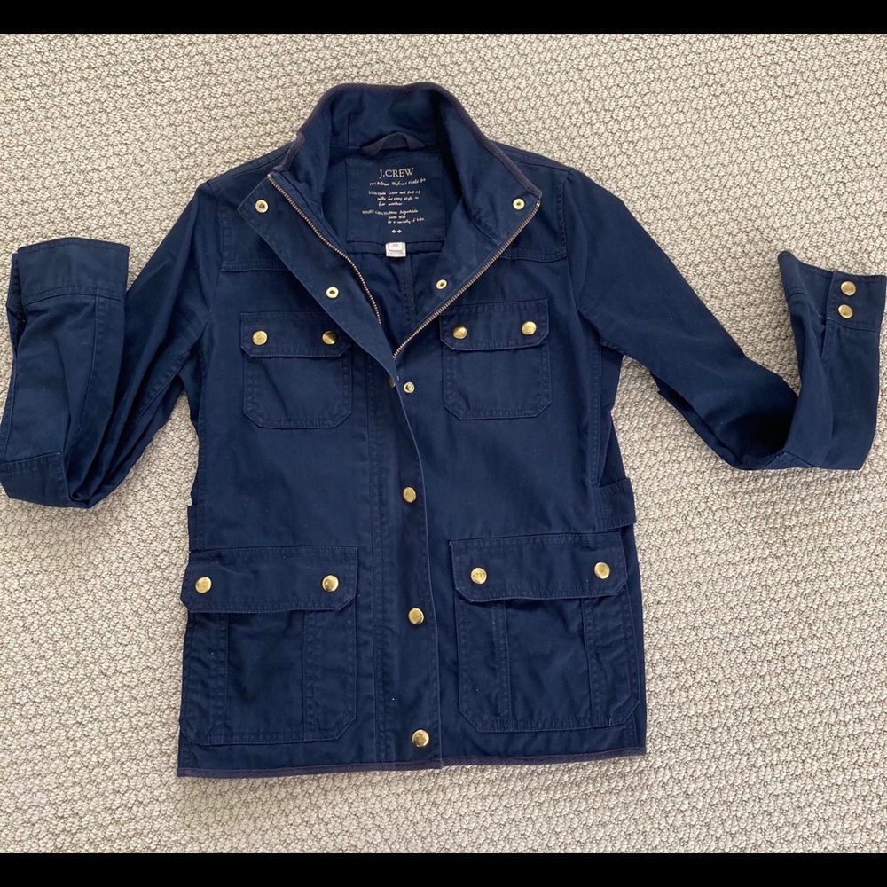 Navy Jcrew field jacket XS
